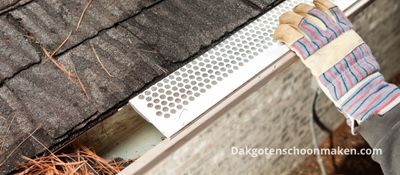 Bladrooster geplaatst dakgoot